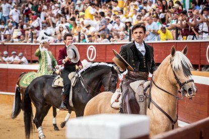 Corrida de rejones en la plaza de toros de Soria.-G. MONTESEGURO