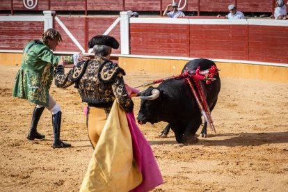 Corrida de rejones en la plaza de toros de Soria.-G. MONTESEGURO