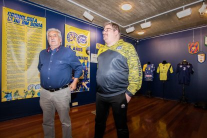 Los 25 años del BM Soria en una exposición en el Palacio de la Audiencia. G. M.