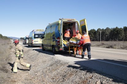 Accidente ocurrido en Fuentelsaz.-GONZALO MONTESEGURO