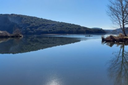 Inicio de la ruta en el embalse de Los Rábanos.