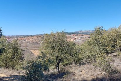 Vista de Los Rábanos en el camino de vuelta.