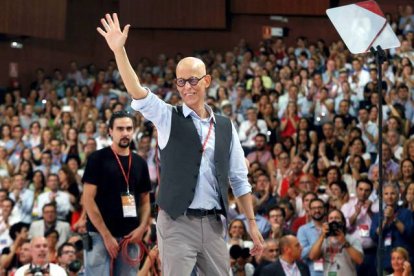 Congreso extraordinario del PSOE en el que se proclamó a Pedro Sánchez como nuevo secretario general de los socialistas (27/7/2014). JUAN MANUEL PRATS