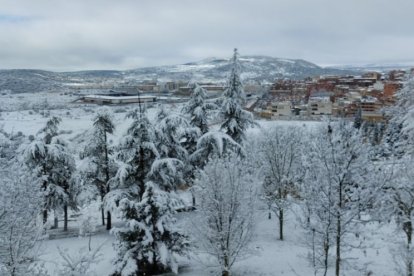 Vistas desde el parque del Castillo en Soria.