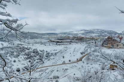 Vistas desde el parque del Castillo en Soria.