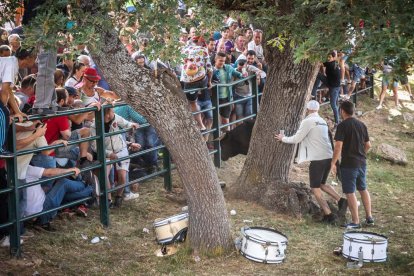 Celebración matutina del Lavalenguas de San Juan 2022 en Soria. GONZALO MONTESEGURO