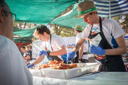 Celebración matutina del Lavalenguas de San Juan 2022 en Soria. GONZALO MONTESEGURO