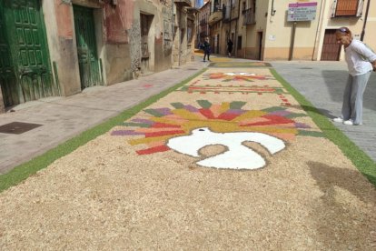Alfombras florales en San Esteban.-ANA HERNANDO