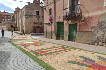 Alfombras florales en San Esteban.-ANA HERNANDO