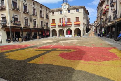 Alfombras florales en San Esteban.-ANA HERNANDO