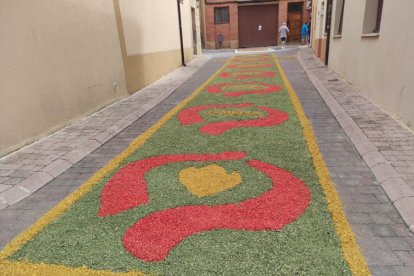 Alfombras florales en San Esteban.-ANA HERNANDO