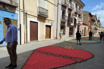 Alfombras florales en El Burgo de Osma en el Corpus 2023.-ANA HERNANDO