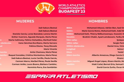 Preselección para el Mundial de Budapest.