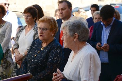 Salduero vive el día grande de sus fiestas con la procesión de la Virgen de las Nieves.