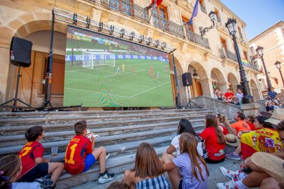 La final fue seguida en la pantalla gigante de la Plaza Mayor