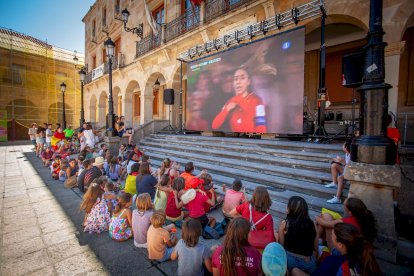 La final fue seguida en la pantalla gigante de la Plaza Mayor