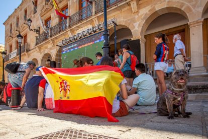 La final fue seguida en la pantalla gigante de la Plaza Mayor