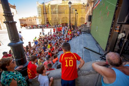 La final fue seguida en la pantalla gigante de la Plaza Mayor