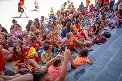 La final fue seguida en la pantalla gigante de la Plaza Mayor