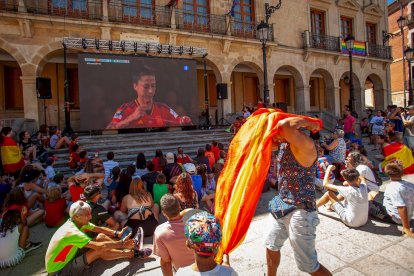 La final fue seguida en la pantalla gigante de la Plaza Mayor