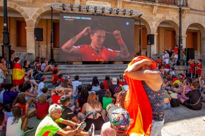 La final fue seguida en la pantalla gigante de la Plaza Mayor
