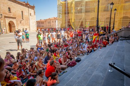 La final fue seguida en la pantalla gigante de la Plaza Mayor