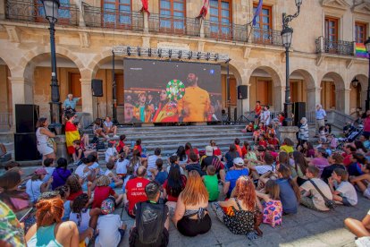 La final fue seguida en la pantalla gigante de la Plaza Mayor