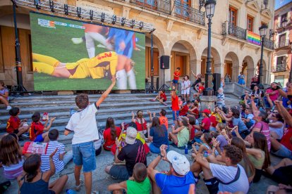 La final fue seguida en la pantalla gigante de la Plaza Mayor