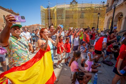La final fue seguida en la pantalla gigante de la Plaza Mayor
