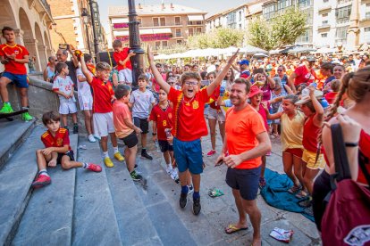 La final fue seguida en la pantalla gigante de la Plaza Mayor