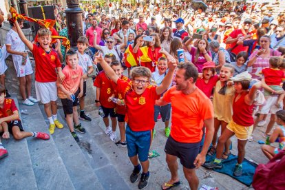 La final fue seguida en la pantalla gigante de la Plaza Mayor