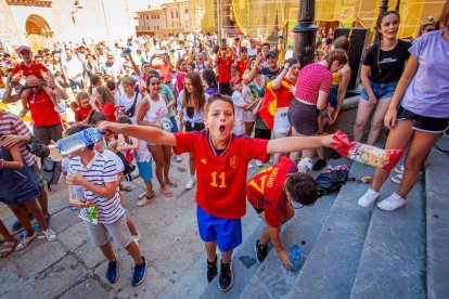 La final fue seguida en la pantalla gigante de la Plaza Mayor