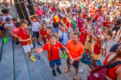 La final fue seguida en la pantalla gigante de la Plaza Mayor
