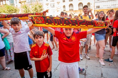 La final fue seguida en la pantalla gigante de la Plaza Mayor