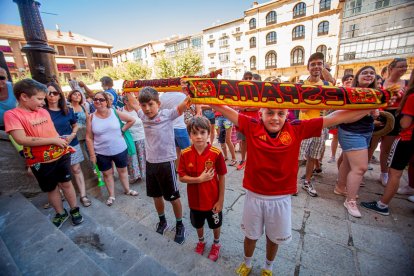 La final fue seguida en la pantalla gigante de la Plaza Mayor