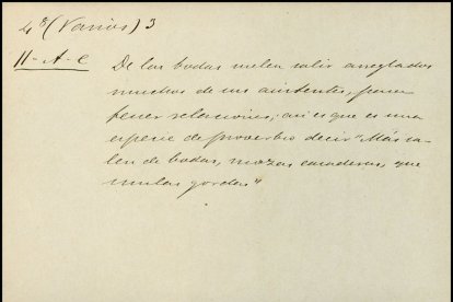 'De las bodas suelen salir arreglados...'