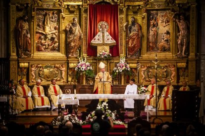 El principal acto religioso de las fiestas de San Saturio