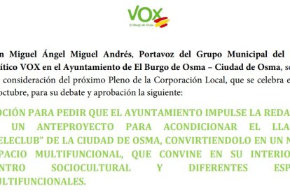 Moción de Vox.