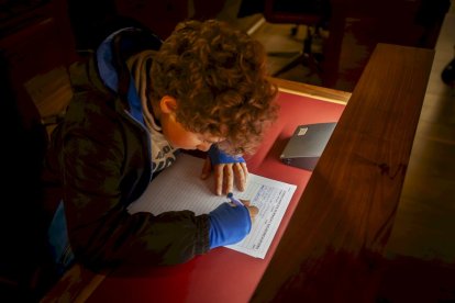 Los pequeños conocieron de primera mano como se trabaja en un pleno