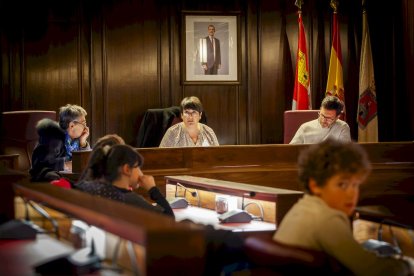 Los pequeños conocieron de primera mano como se trabaja en un pleno