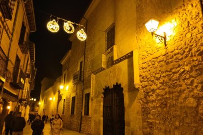 Iluminación navideña en El Burgo de Osma.