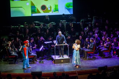 La Banda Municipal de Música interpretó canciones para los más pequeños