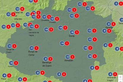 Temperaturas para este sábado 20 de enero en Soria