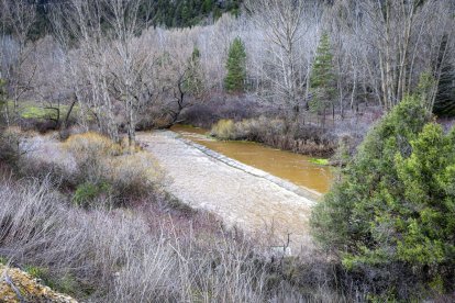 Las aguas se salen de su cauce en la zona del Cañón del río Lobos