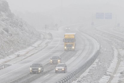 Situación en la A-15 con nieve