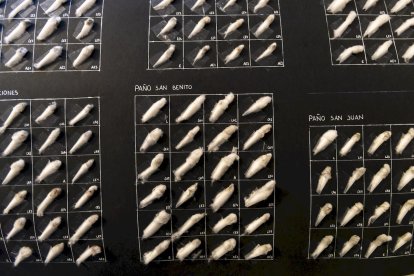 Detalles de los trabajos que están realizando los restauradores