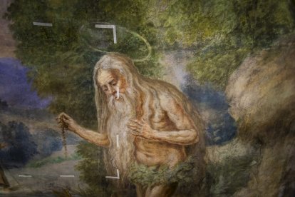 Detalles de los trabajos que están realizando los restauradores