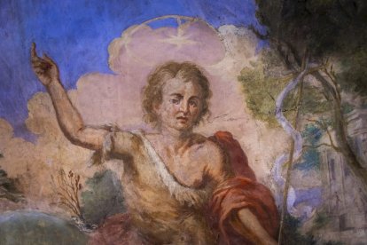 Detalles de los trabajos que están realizando los restauradores