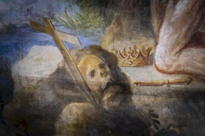 Detalles de los trabajos que están realizando los restauradores