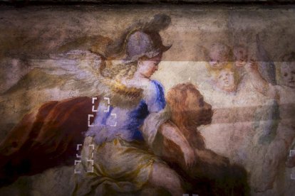 Detalles de los trabajos que están realizando los restauradores